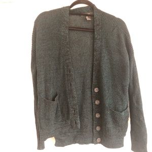 Forever 21 Green and Black Cardigan